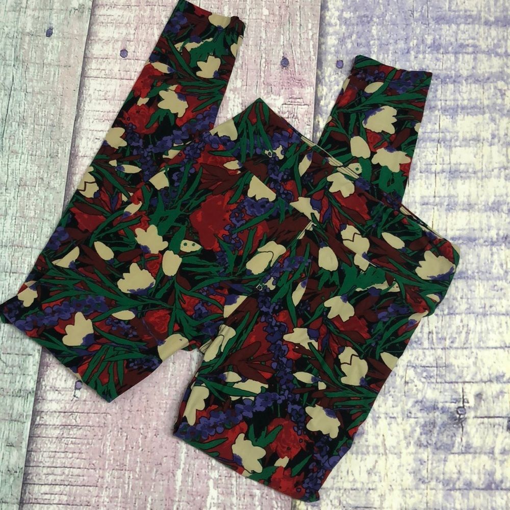 LuLaRoe one size floral leggings